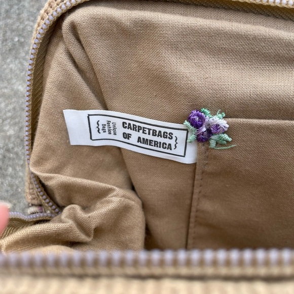 Carpetbags of America Wristlet clutch bag purse 70s Retro Vintage Neutral - Picture 3 of 6